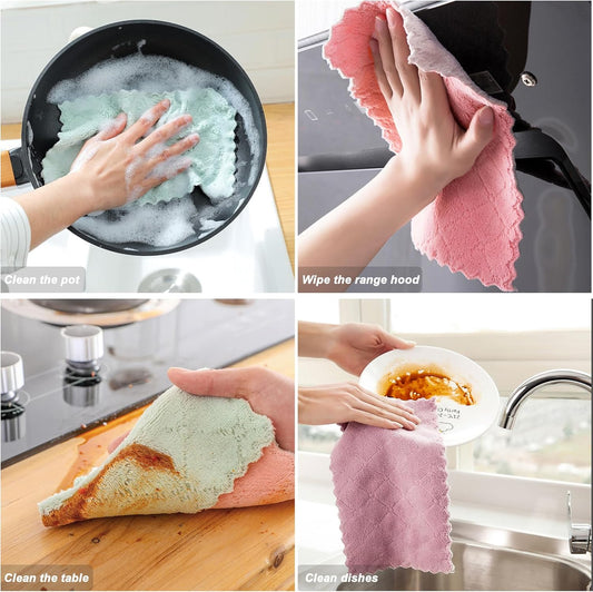 20 Pack Super Absorbent Kitchen Cleaning Cloths