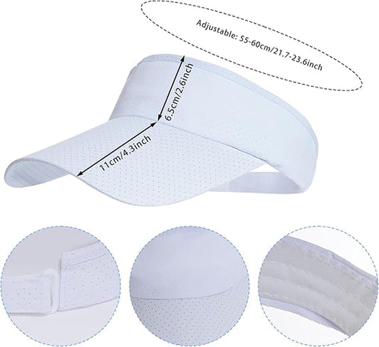 Adjustable Sports Sun Visor Hat – Cooling Athletic Cap for Golf, Tennis, Running