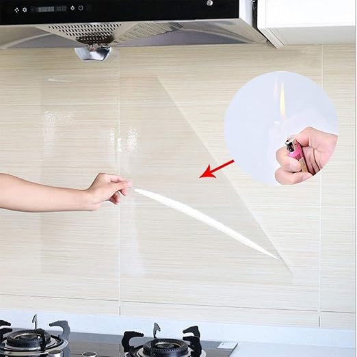 Clear Contact Paper – Oilproof & Waterproof Self-Adhesive Vinyl Film for Kitchen, Cupboards & Walls (11.8" x 118")