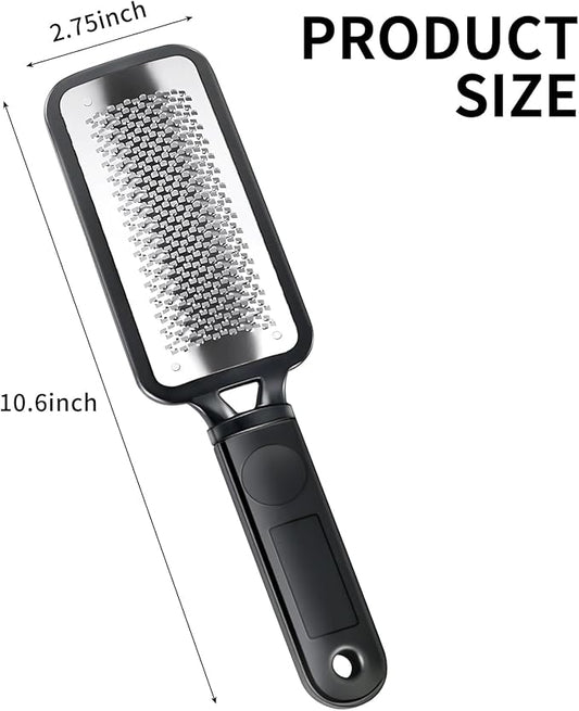 Professional Foot Callus Remover – Stainless Steel Foot File for Dead Skin & Hard Callus Removal (Black)