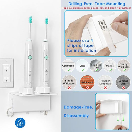 Electric Toothbrush Holder Wall Mounted
