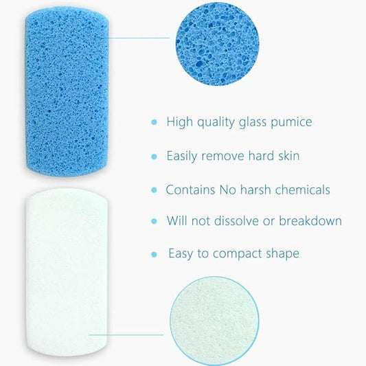Glass Pumice Stone for Feet (Pack of 2) – Callus Remover Foot Scrubber