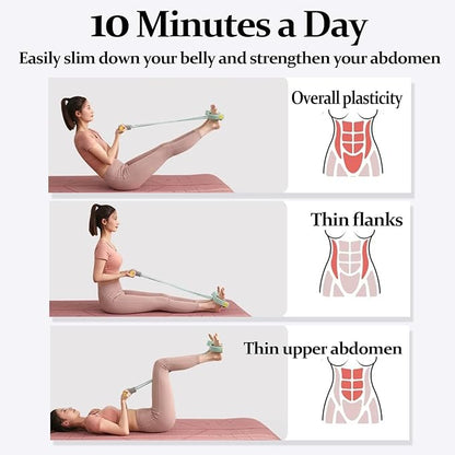 21 Fitness Resistance Bands Set – 6 Tube Pedal Ankle Puller Natural Latex Home Gym Equipment