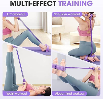 21 Fitness Resistance Bands Set – 6 Tube Pedal Ankle Puller Natural Latex Home Gym Equipment