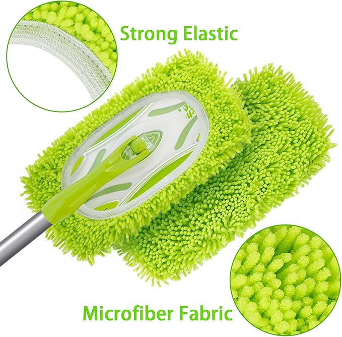Reusable Microfiber Dry Sweeping Cloths – 4 Pack Mop Pads Compatible with Swiffer Sweeper