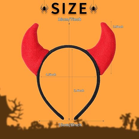 Red Devil Horns Headband