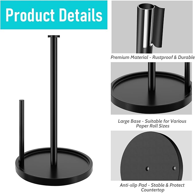 Stainless Steel Countertop Paper Towel Holder