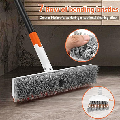 NEWE 2-in-1 Floor Scrub Brush with Long Handle